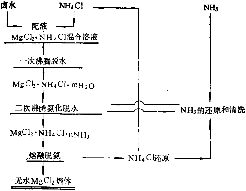 三、低水銨光鹵石的氨化脫水